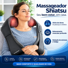 Massageador Elétrico Multifuncional Shiatsu